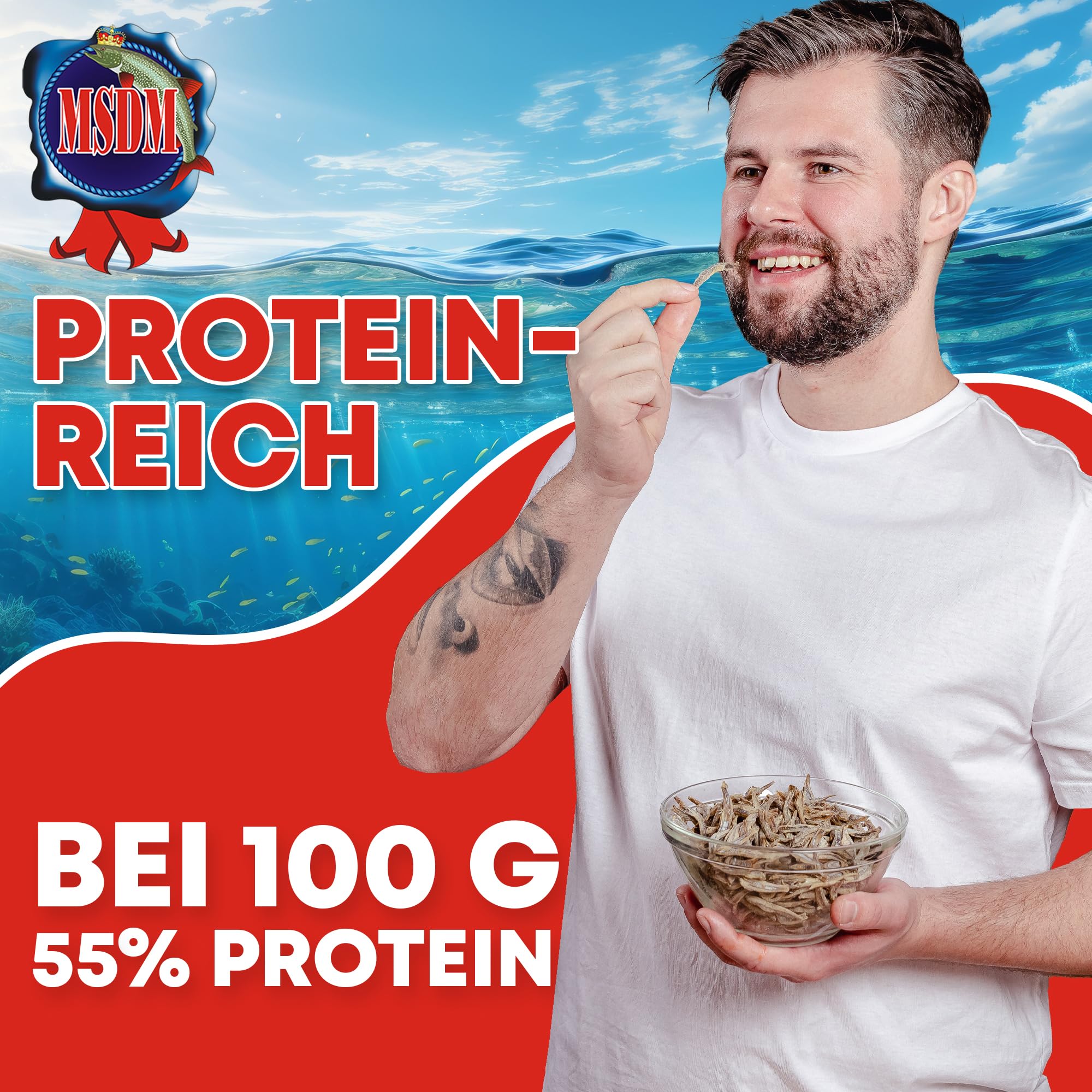 Pazifische Sardellen 1kg - Fisch Jerky I High Protein I Snacks I Trockenfisch Omega 3 I Beef Jerky, Trockenfleisch & Chips Snack Alternative