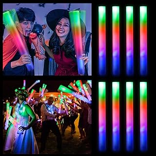 53Pcs Foam Glow Sticks Bulk,Bietrun Light Sticks for Parties Ultra Durable,LED Light up Foam Sticks with 3 Modes Colorful Flashing,Glow Wands Party Favor for Wedding Dance Props,Reception,Concert,Kid
