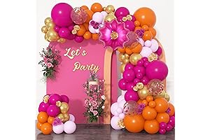 Pink and Orange Balloon Arch Garland Kit: Bouquets of Flowers for Birthdays