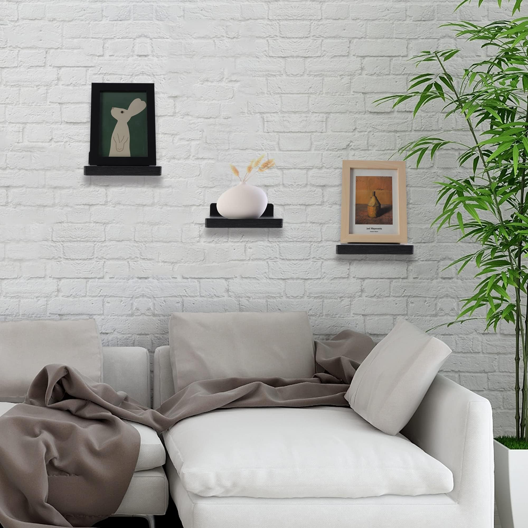 7-stufiges Wandregal Aus Massivholz - Platzsparender Organizer Für Zuhause & Büro