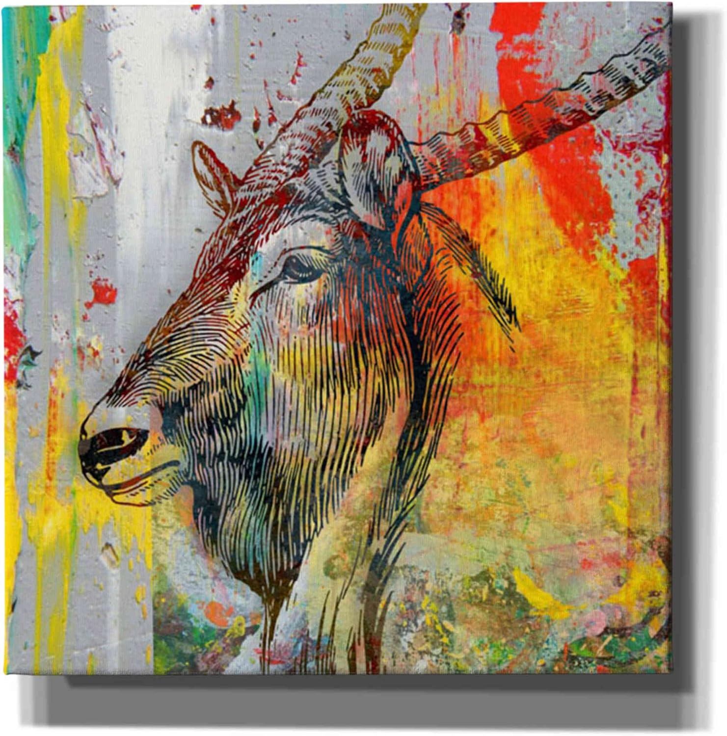 Epic Graffiti 'Arty Beast 1' by Karen Smith, Canvas Wall Art, 12"x12"