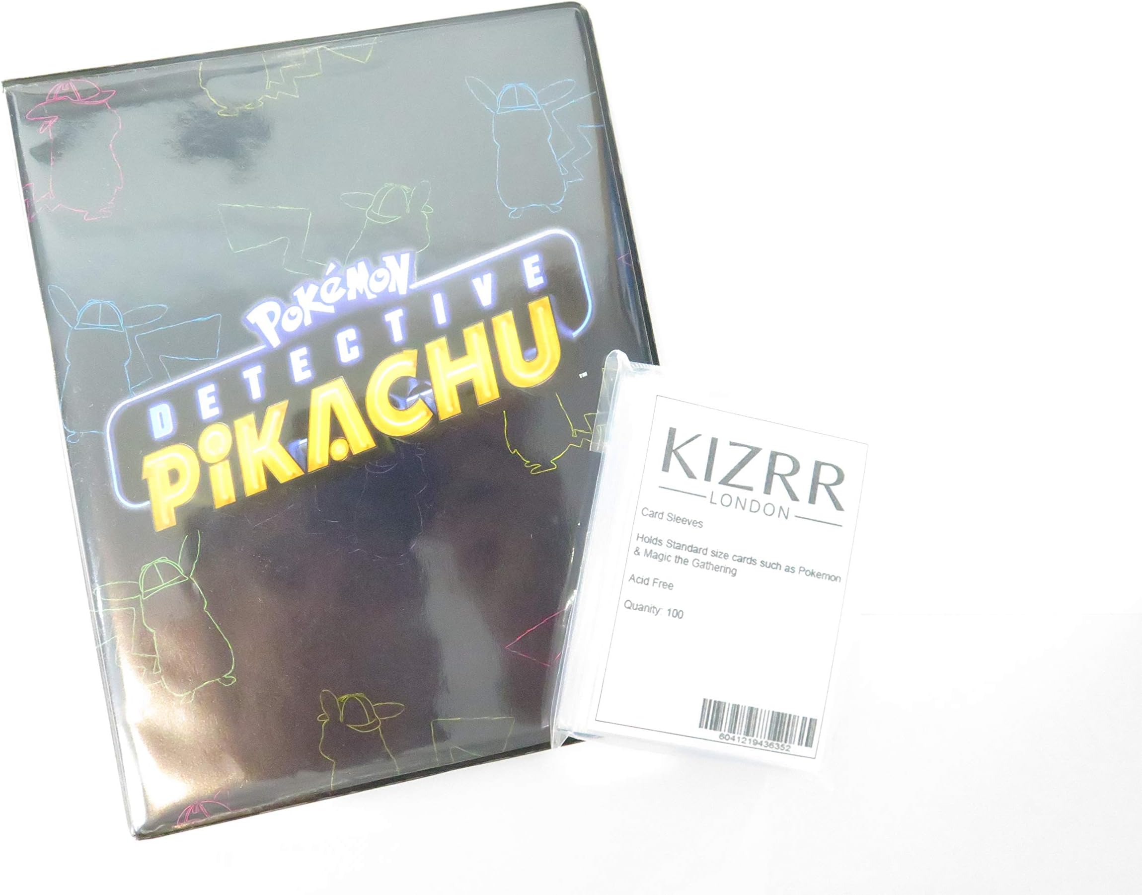 TPCI Pokemon Detective Pikachu A5 Pokemon Collectors Album Portfolio Binder Case File & Kizrr London Sleeves x 100
