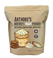 Vista 1 de Anthony's Levadura de cerveza, 1 libra, fabricado en Estados Unidos, sin gluten, para apoyo a la lactancia, sin sabor, sin azúcar