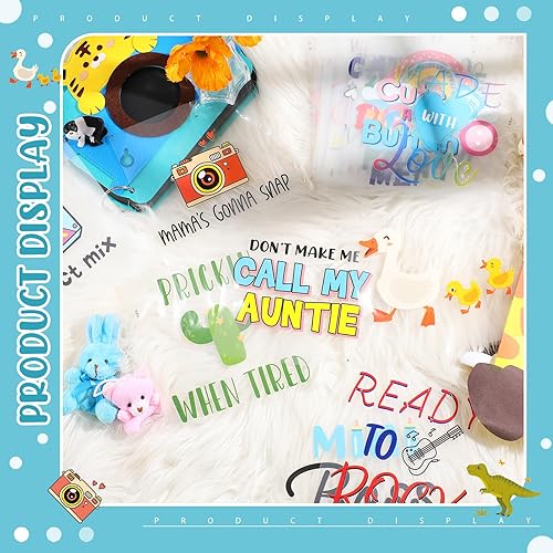 Miniatura 10 de Teling 36 calcomanías para planchar para baby shower, juegos de calcomanías de transferencia para planchar, parches de calcomanías de transferencia