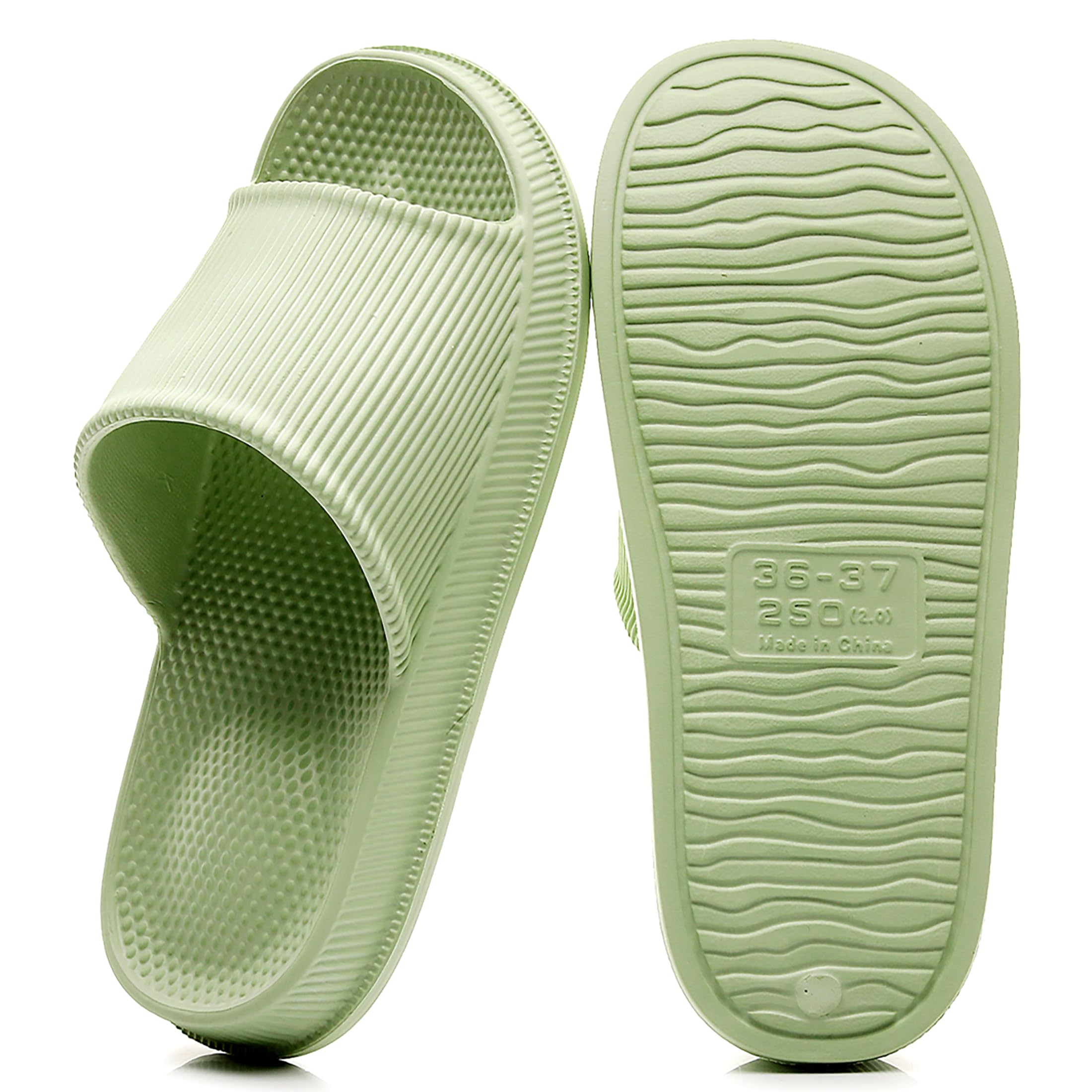 Crazy Lady Cloud Slippers for Women and Men Indoor & Outdoor Pillow Slippers Non Slip Quick Drying Shower Slides Bathroom Sandals Light Weight EVA