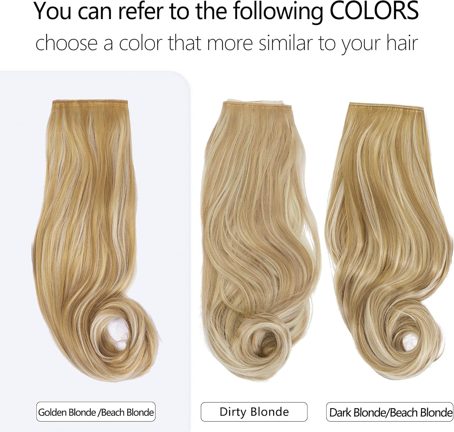 SARLA Hair Extension Headband Invisible Wire Beach Blonde Synthetic