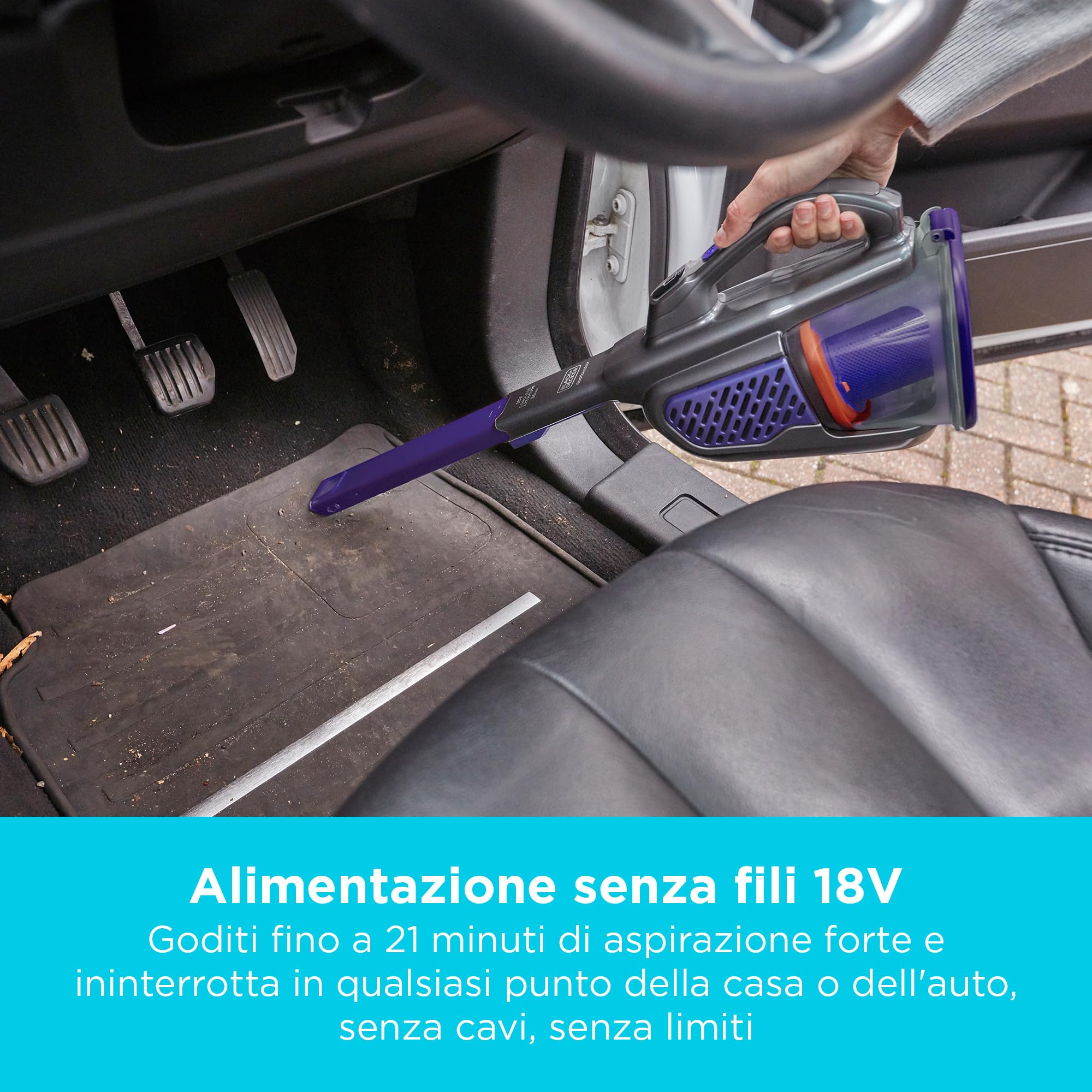 BLACK+DECKER Dustbuster Gen 11 Pet 18 V 2,0 Ah con base di ricarica, BHHV520BFP-QW