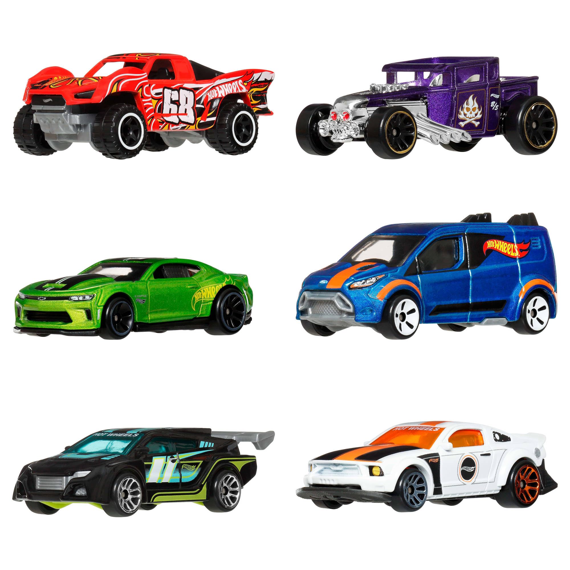 Hot Wheels Legends Set of 6 1/64 Scale Cast Metal Vehicles and