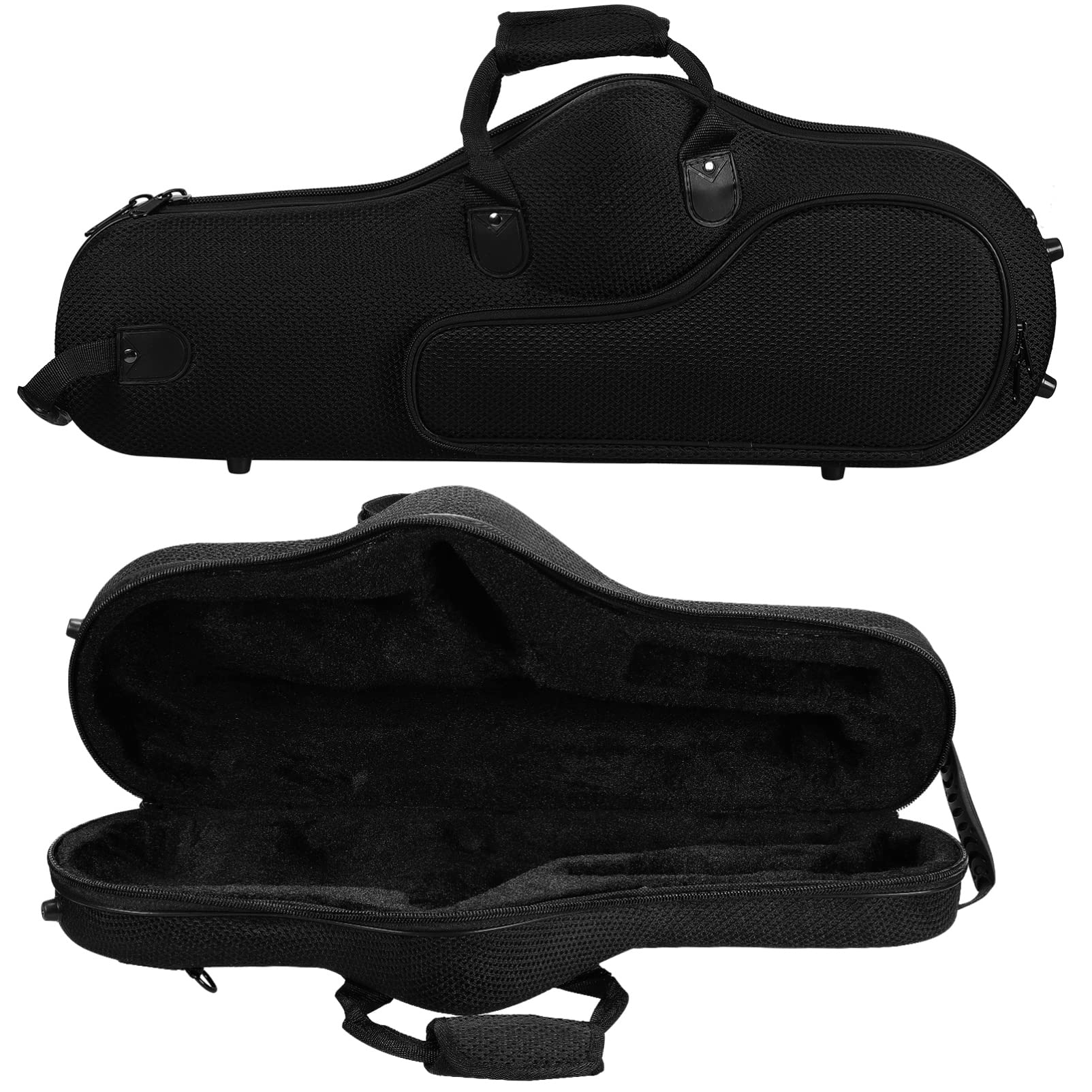Vaguelly Valise pour saxophone alto - Oxford - Imperméable - Légère - Avec rembourrage - Sangle d'épaule - Poche extérieure - de transport pour saxophone alto - Noir