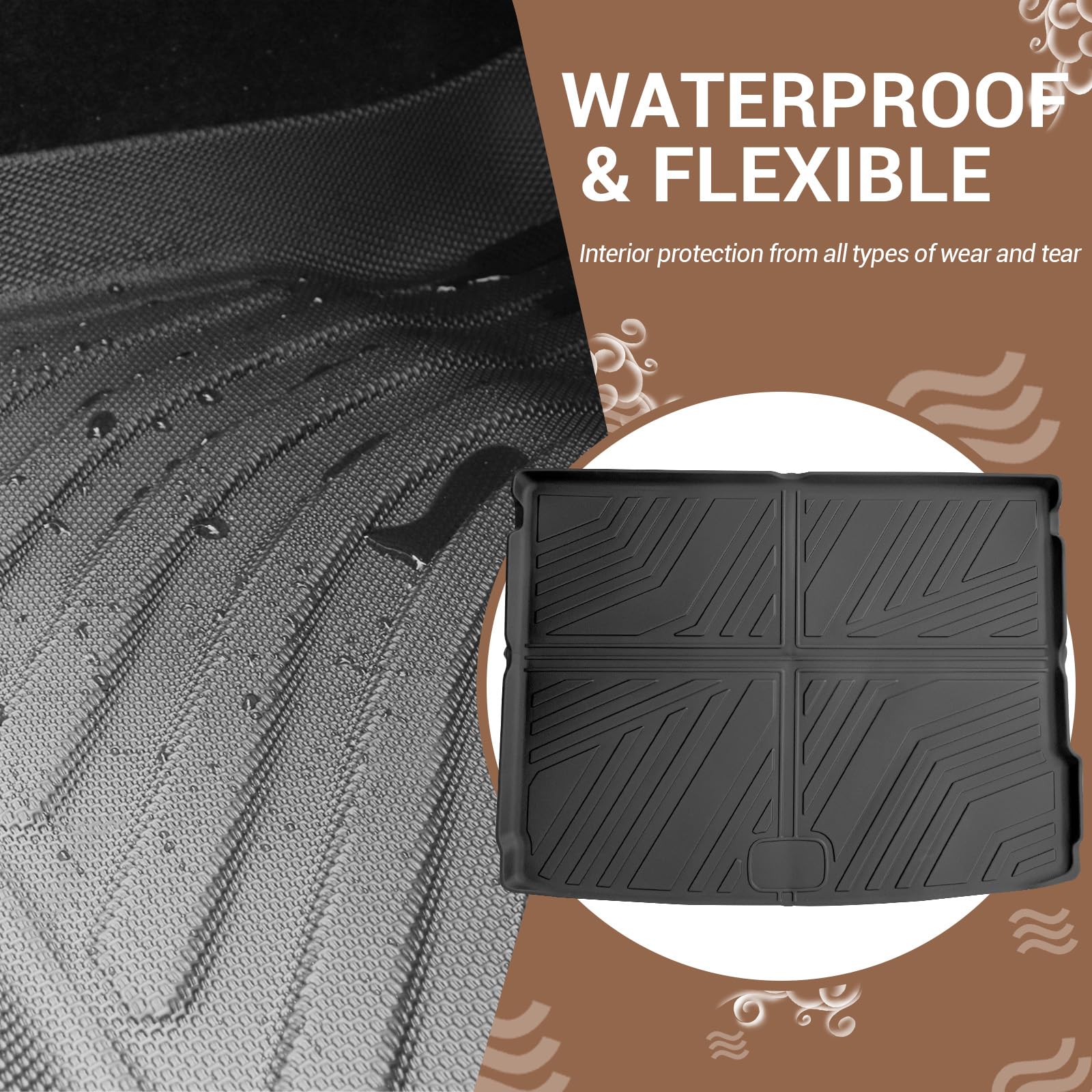 Tappetino Bagagliaio Hyundai Kona SX2 EV 2024-2025 - TPE Pieghevole, Design 3D, Impermeabile - Foto 12