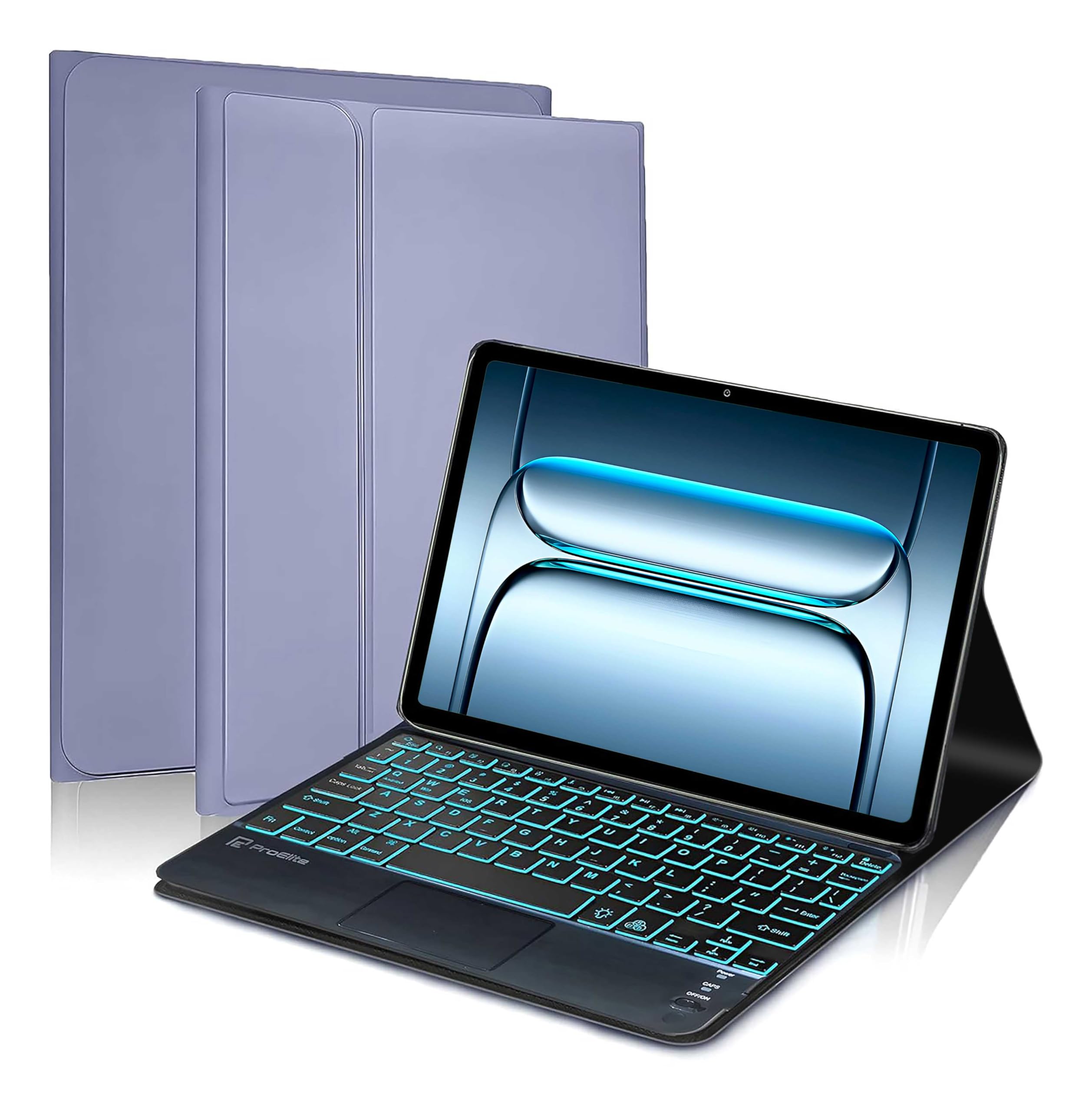 ProElite TouchPad Keyboard case for OnePlus Pad Lite 11 inch, Magnetic Detachable Wireless Bluetooth TouchPad Keyboard for OnePlus Pad Lite 11 inch Built-in 7-Colors Backlit, Lavender-image-37