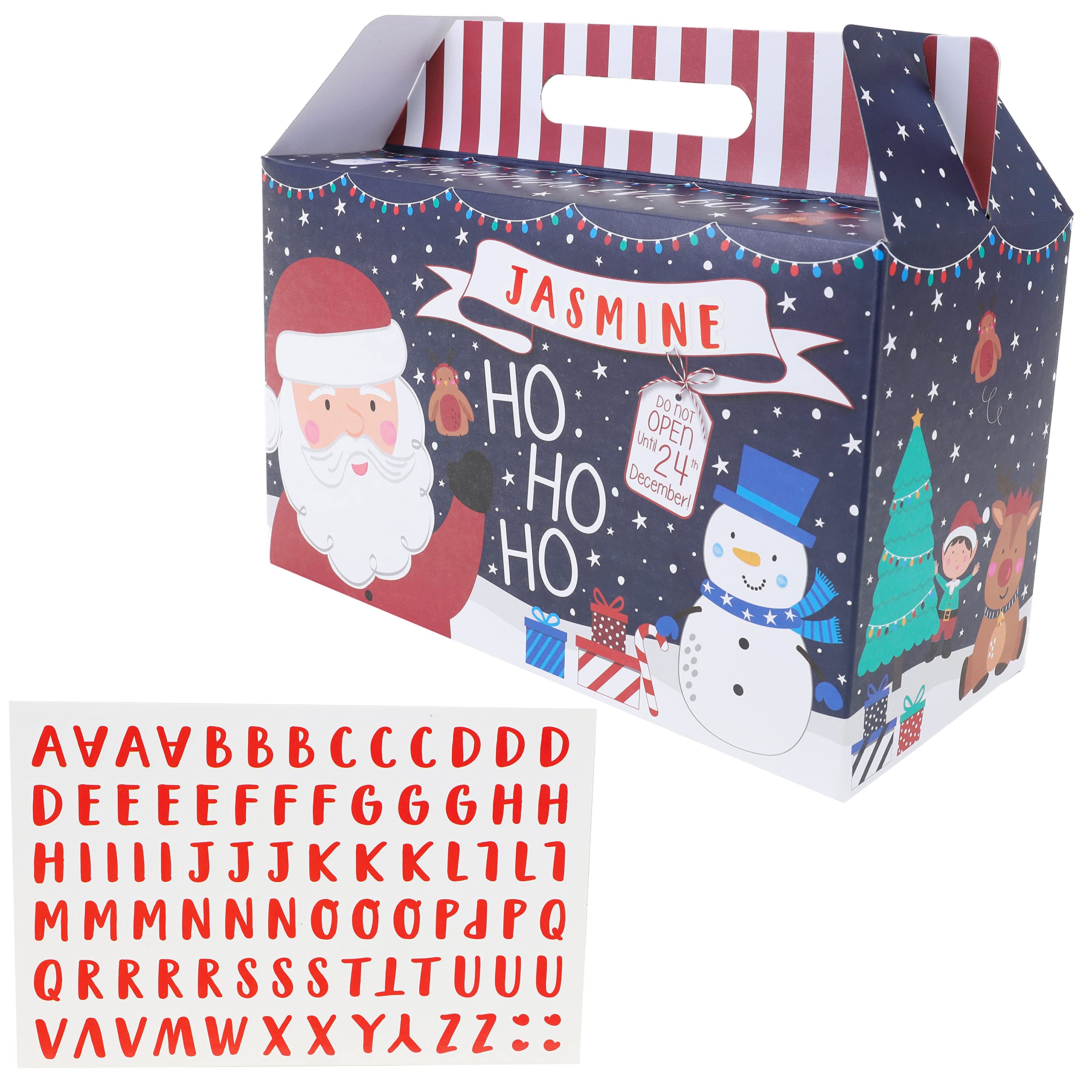 Toyland Toyland® Large Christmas Eve Box With Stickers To Personalise Name 34Cm X 20Cm X 15Cm