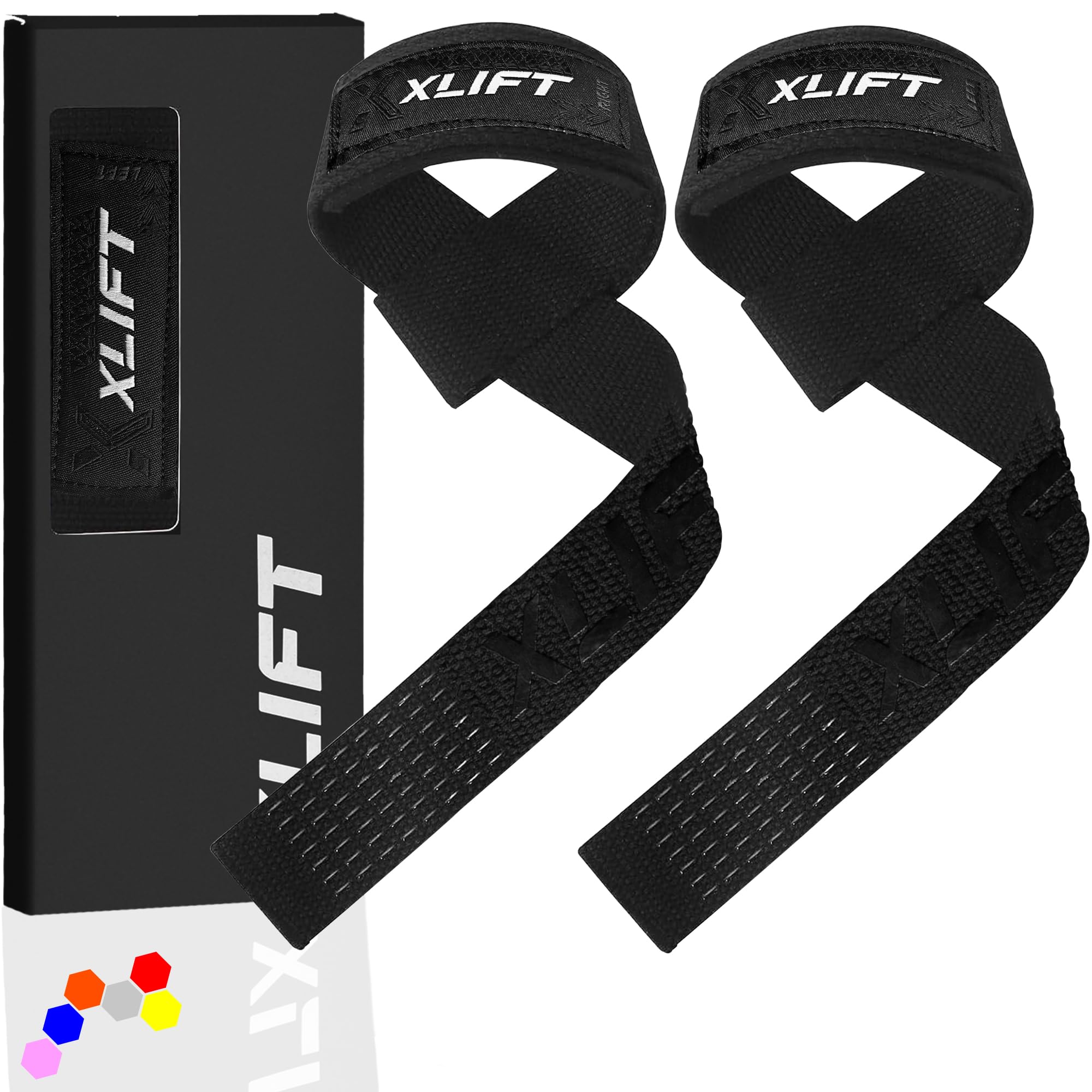 XLIFT Lifting Straps Krafttraining - Bodybuilding Kreuzheben Powerlifting Gurte Gym Zubehör