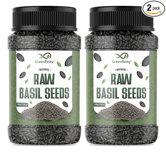 GreenFinity: Basil Seeds - 400g | 100% Hygienic | Pack of 2