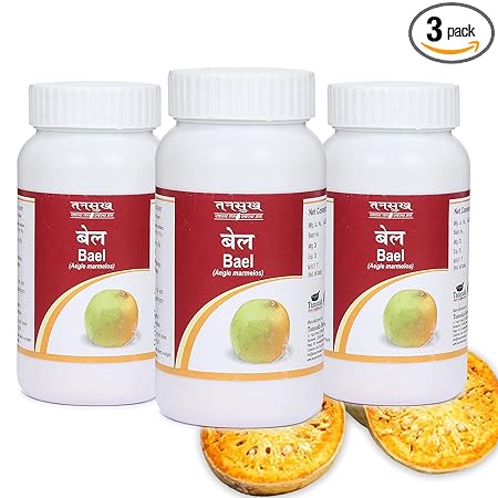 Tansukh Bael Fruit Powder Churna/Belgiri Dry Powder/Wood Apple/Bilva/Maredu Phalam - Pack of 3, (100 Gms  3 = 300 gms)