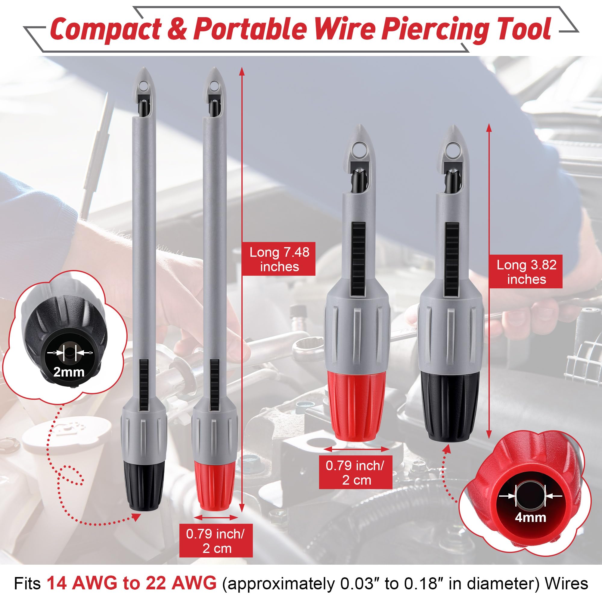 4 Pcs Wire Piercing Probe, Insulation Piercing Clip, Silver — Amazon image 2