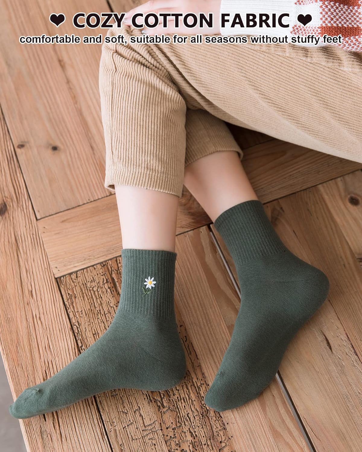 IIG Women's Fashion Cute Cotton Socks Novelty Funny Above Ankle Crew Socks Holiday Gifts for Women 4/5 Pairs - Image 5