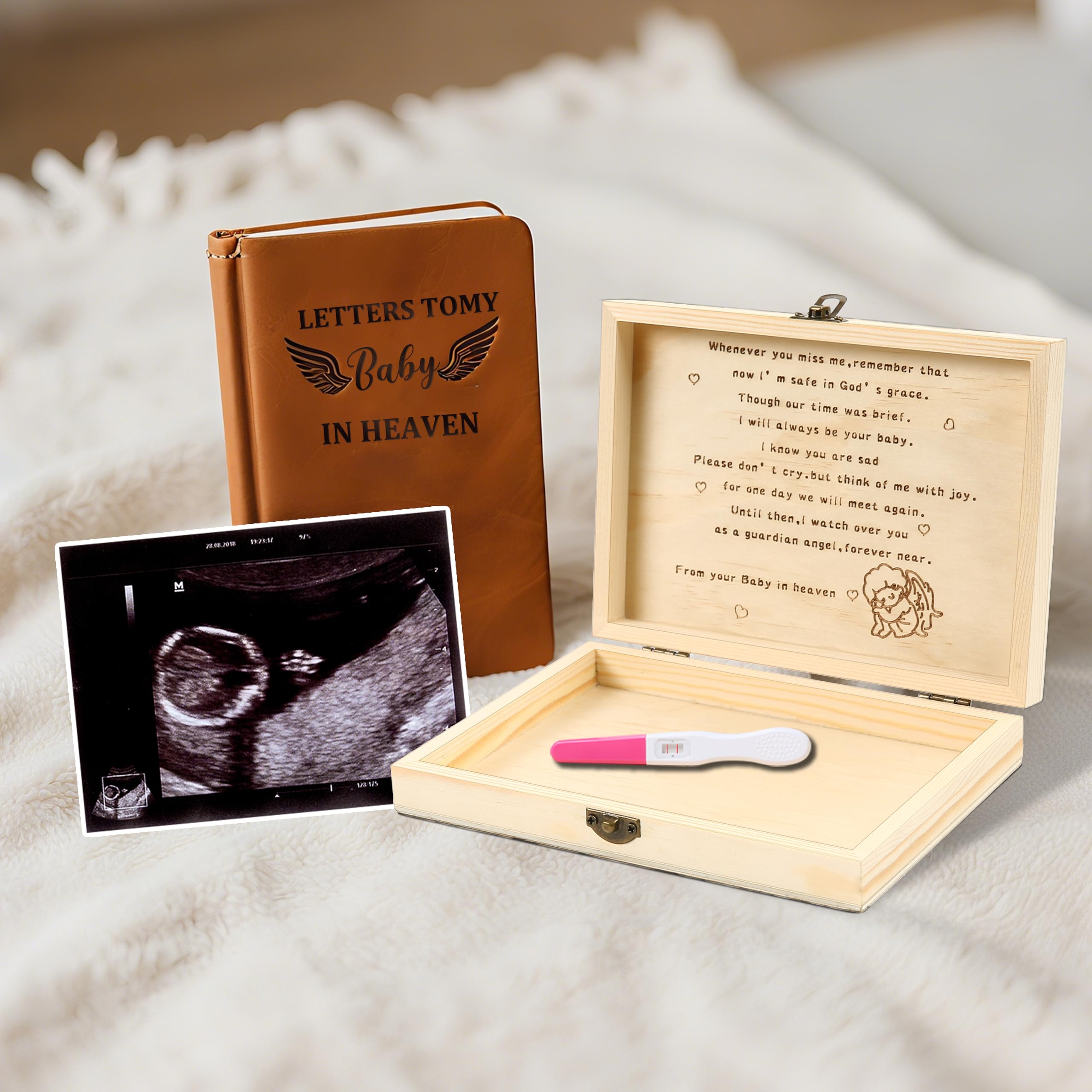 Regalos de aborto espontáneo para madres, caja conmemorativa de aborto espontáneo con vela, regalo conmemorativo de bebé de ángel, regalos conmemorativos de condolencias para padres, caja de recuerdo