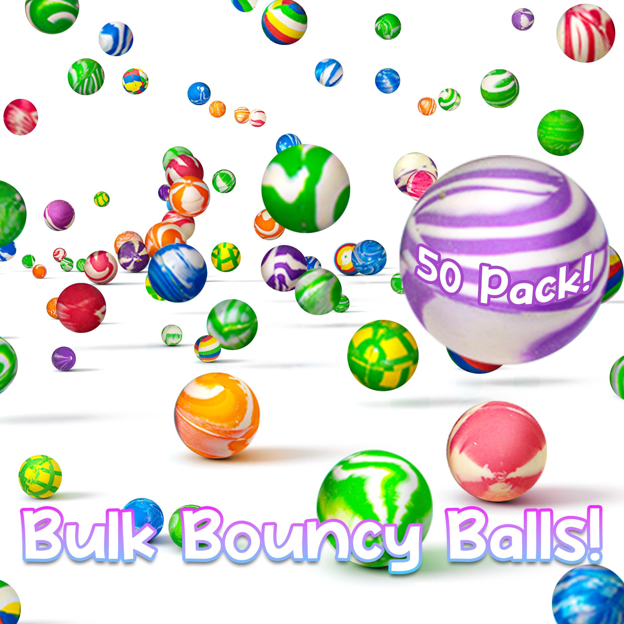 Amazon.com: Fun Central 50-Pack 1.5” Hi-Bounce Balls – Assorted