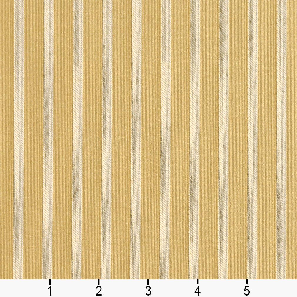 Gold Striped Jacquard Woven Upholstery Fabric by The Yard - SKU: Hayden Flax