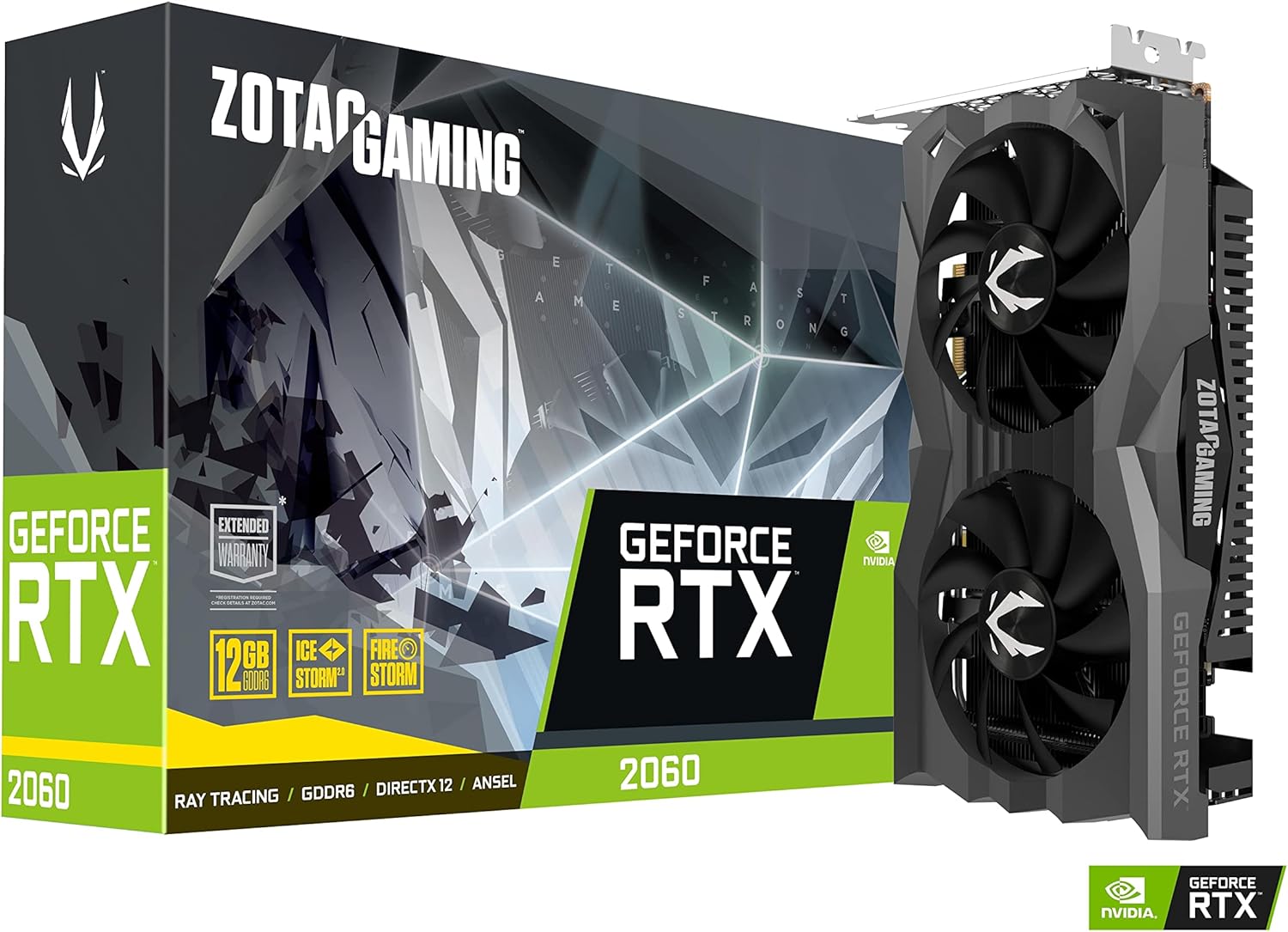 Zotac Rtx 2060 Twin Fan Gaming 12Gb, Gddr6, Hdmi, 3Xdp, Nero, 20.32 x 5.08 x 10.16 cm; 600 grammi Zotac Rtx 2060 Twin Fan Gaming 12Gb, Gddr6, Hdmi, 3Xdp, Nero, 20.32 x 5.08 x 10.16 cm; 600 grammi