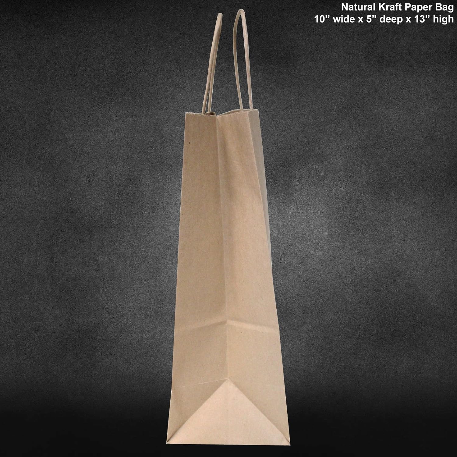 10"x5"x13" - 100 Pcs - Bagsource® Brown Kraft Paper Bags,95% Post Consumer Materials & FSC Certified