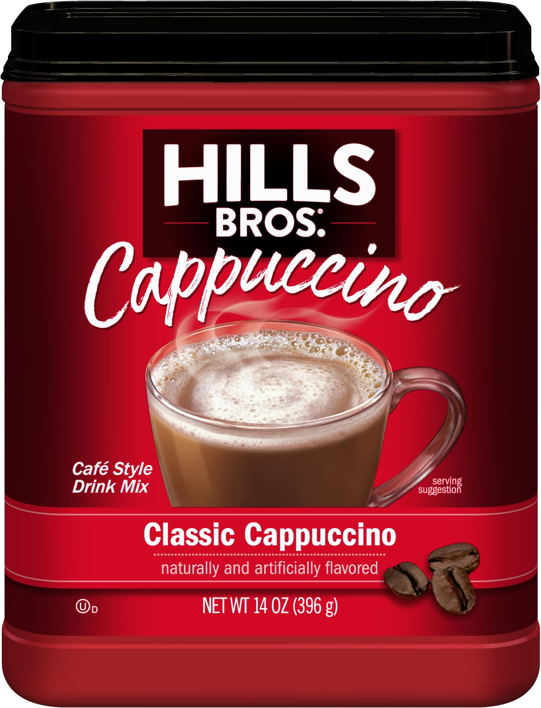 Cappuccino Mix – Rich, Frothy Coffeehouse-Tasting Instant Drink Mix – Quick and Easy Preparation – Perfect for Hot & Iced Drinks & Creaming Coffee – Classic Cappuccino, 1 Pack of 14oz