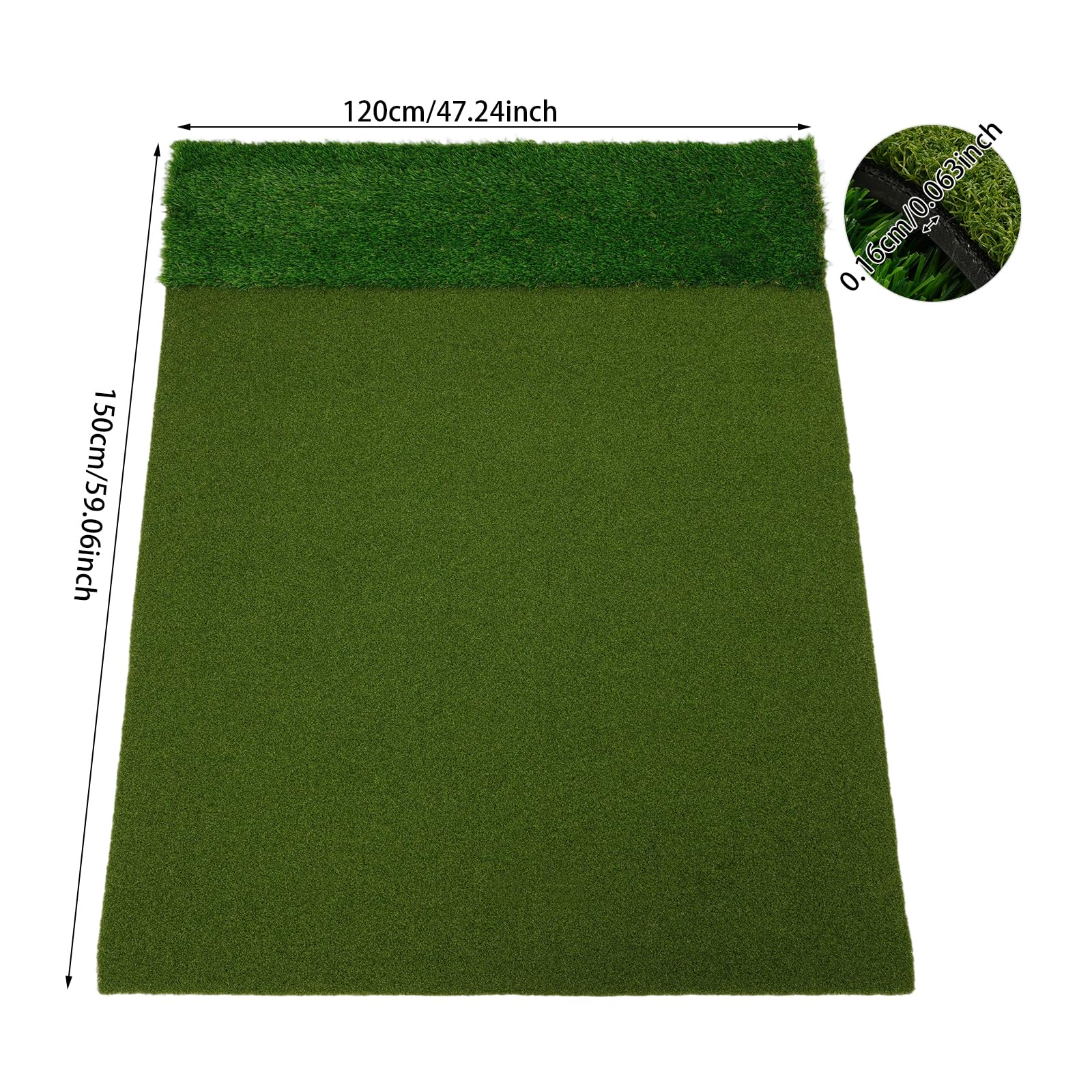 Tappetino da golf da 150 x 120 cm, con 6 posizioni di blocco, per interni ed esterni, per golf