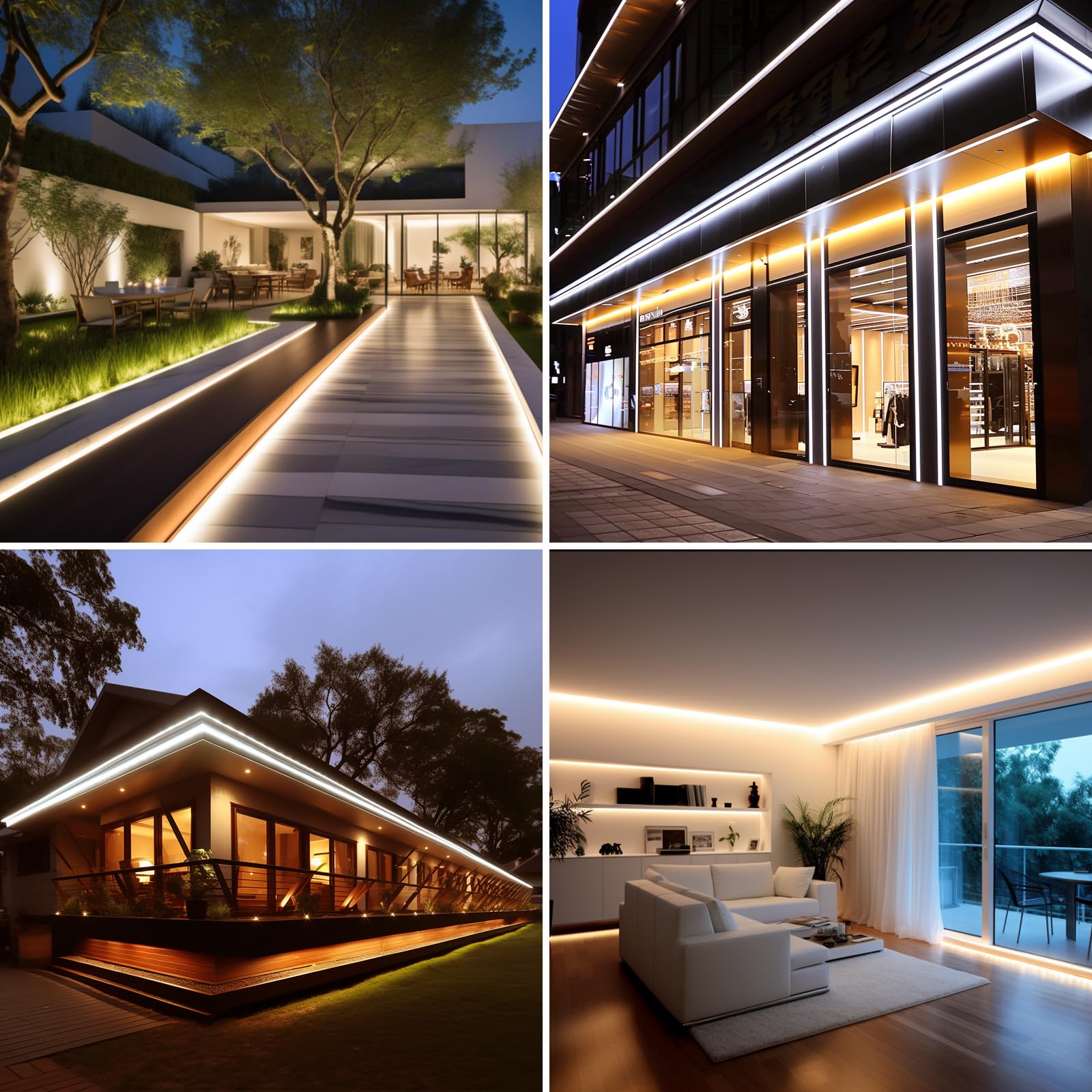 BENLUN AC 230V COB LED Streifen Aussenbereich Wasserdicht 30m | 3000K Warmweiß LED Strip 220V Direktanschluss, Sehr Hell 10W/m 296LEDs/m für Zimmer Deko Decke Outdoor Terrasse