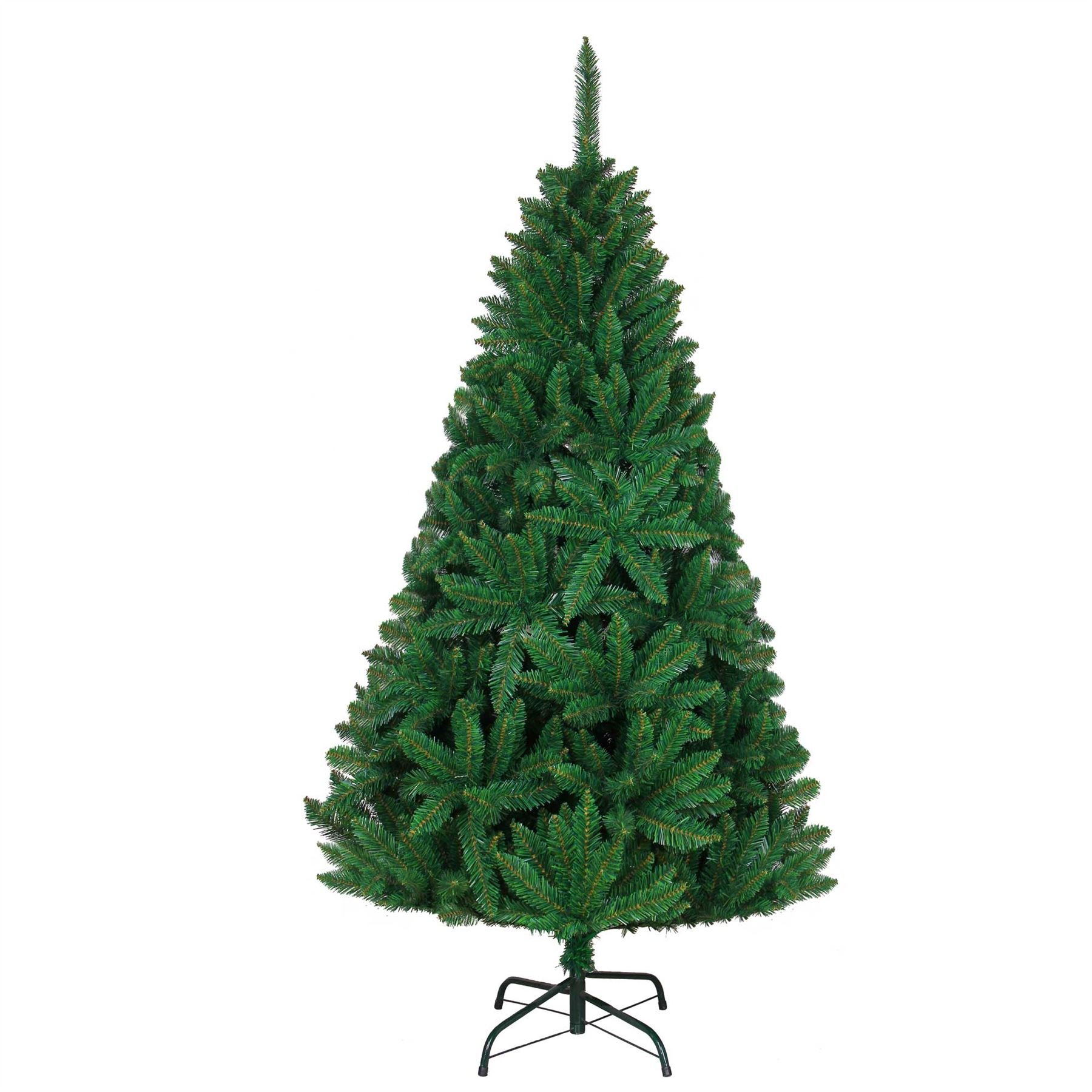 Shatchi Green 4Ft/1.2M Bushy Imperial Pine Artificial Deluxe Christmas Tree Hinged Branches 308 Pencil Point Tips With Metal Stand Xmas Home Decorations