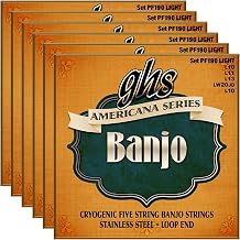 GHS Americana Series Banjo Light 10-20 6 Pack Bundle