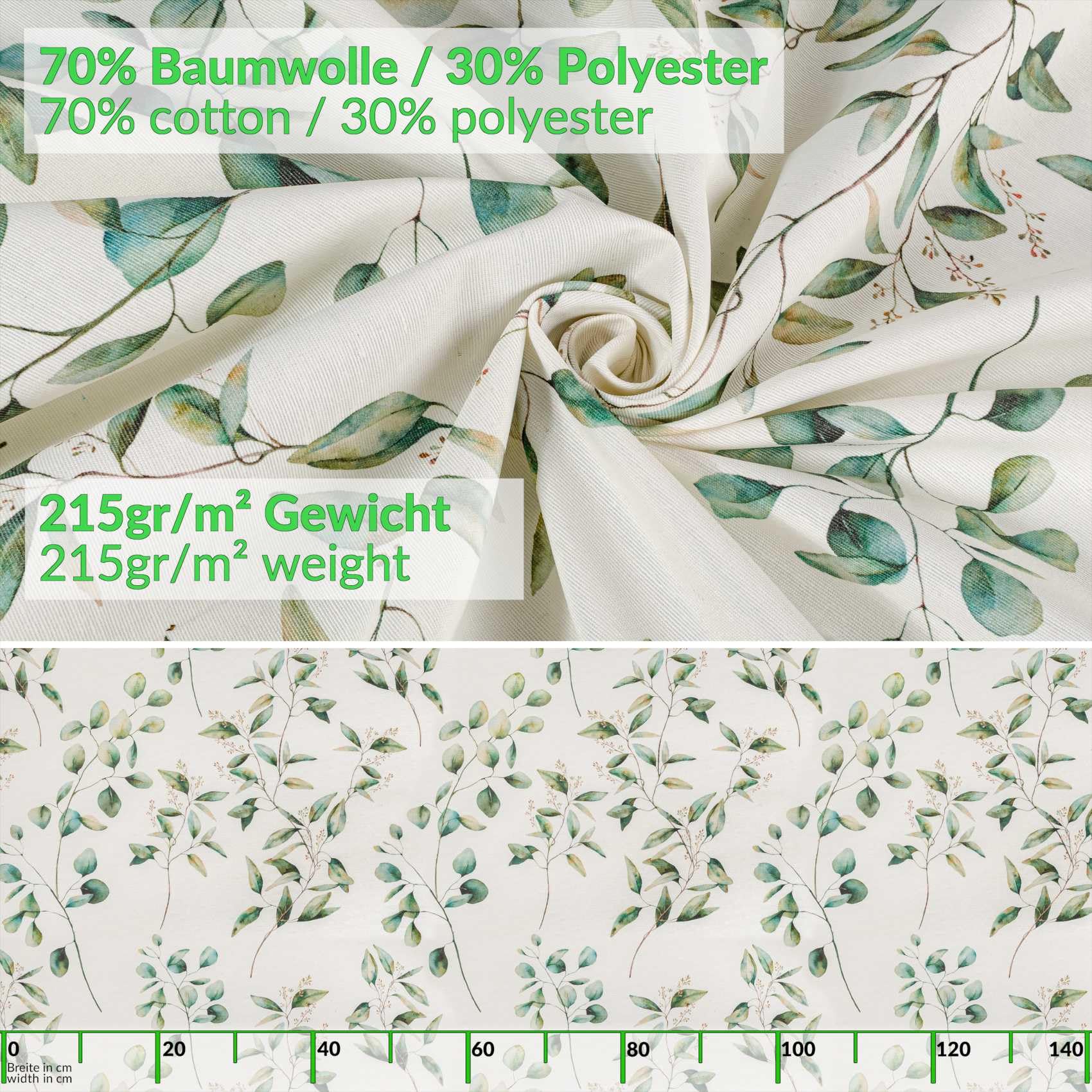 ANRO Tischdecke abwaschbar Botanika oval 220x140 cm Outdoor wetterfest