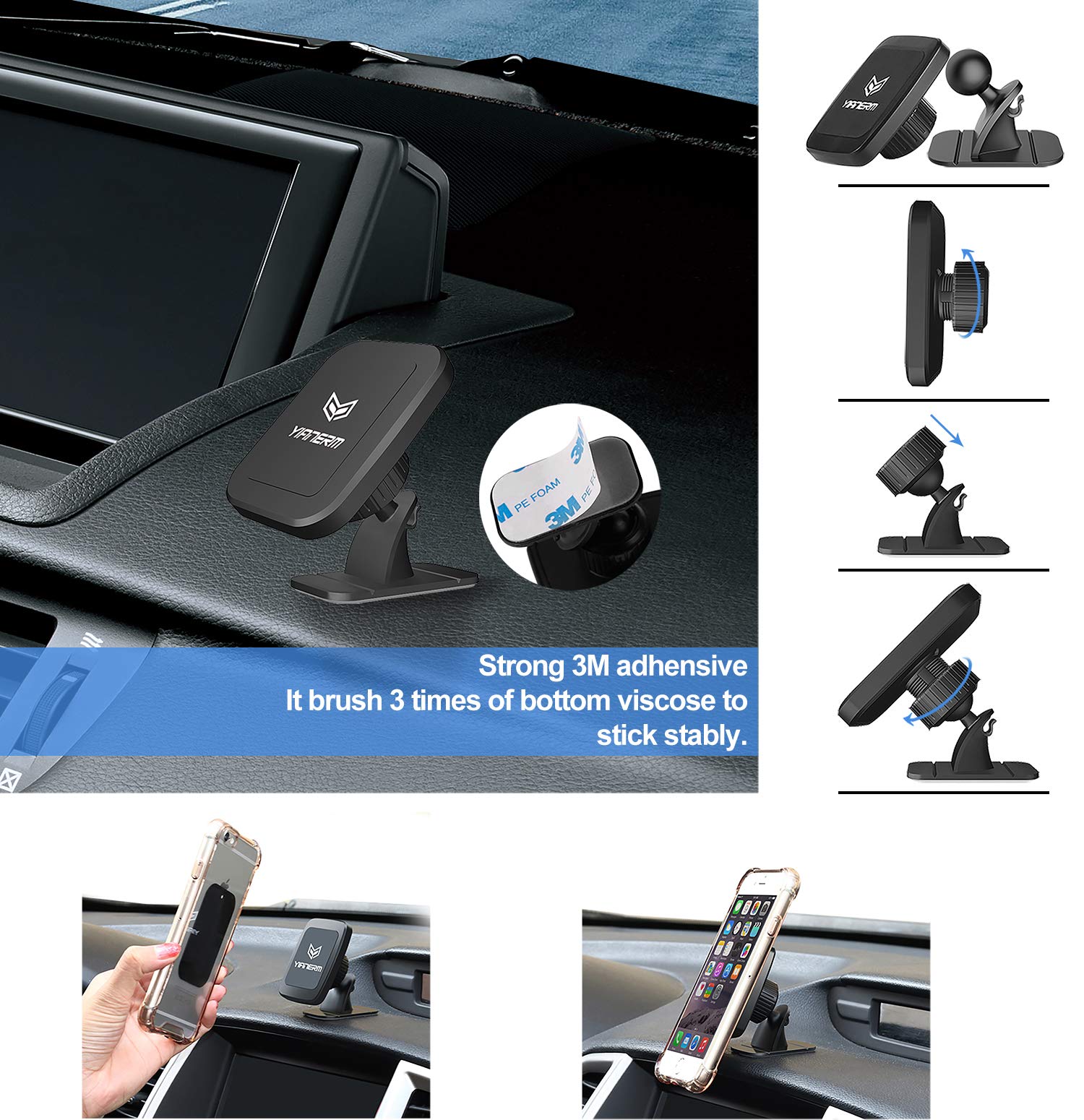 OHLPRO Magnetico Cellulare E Tablet Auto Supporto, Rotazione Di 360