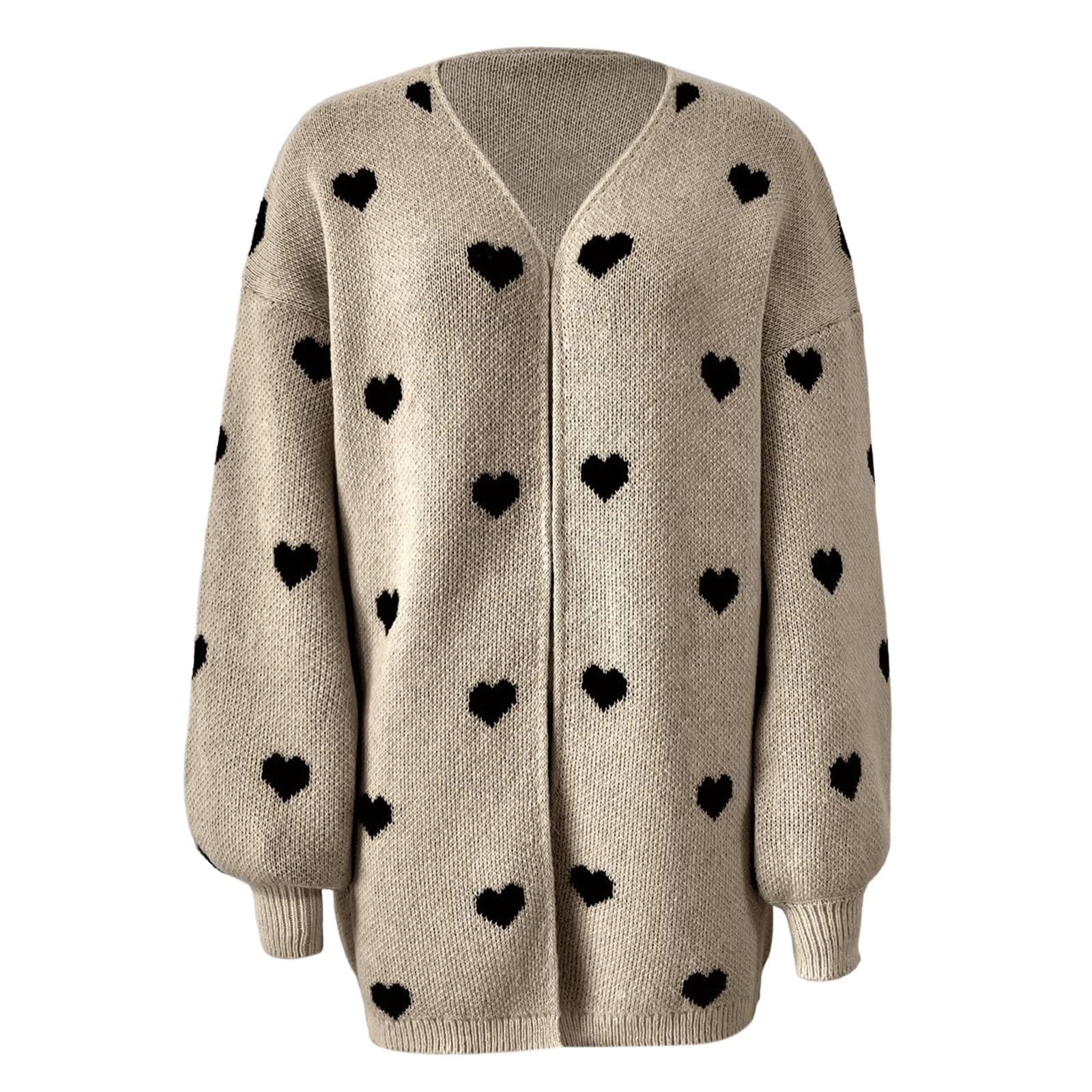 Generisch Cárdigan elegante y largo de punto jacquard – versátil chaqueta casual para comodidad y estilo diario.