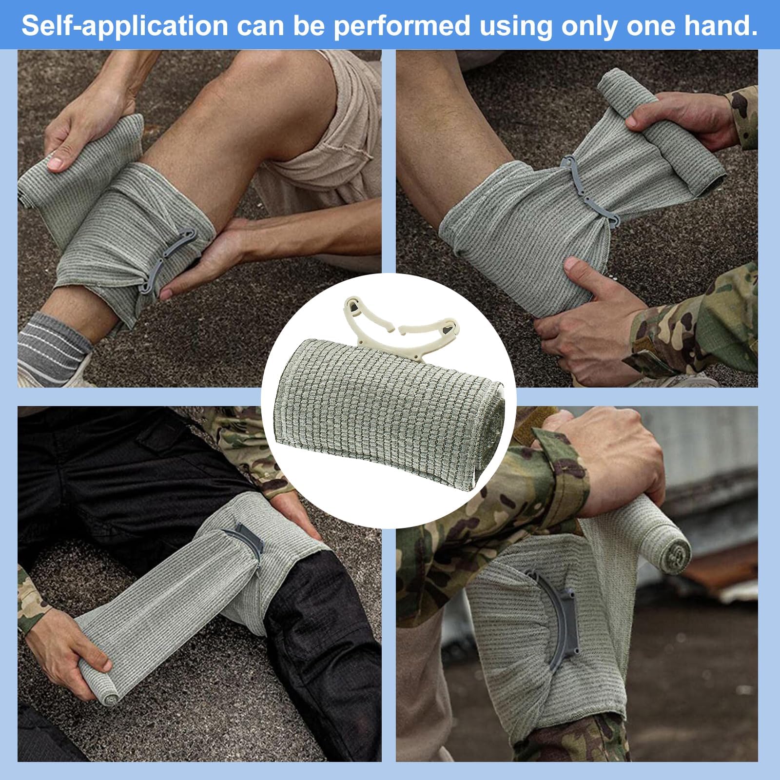 Lot De 4 Pansements Israéliens 6 Pouces - Pansement Compressif D'Urgence Pour Premiers Secours