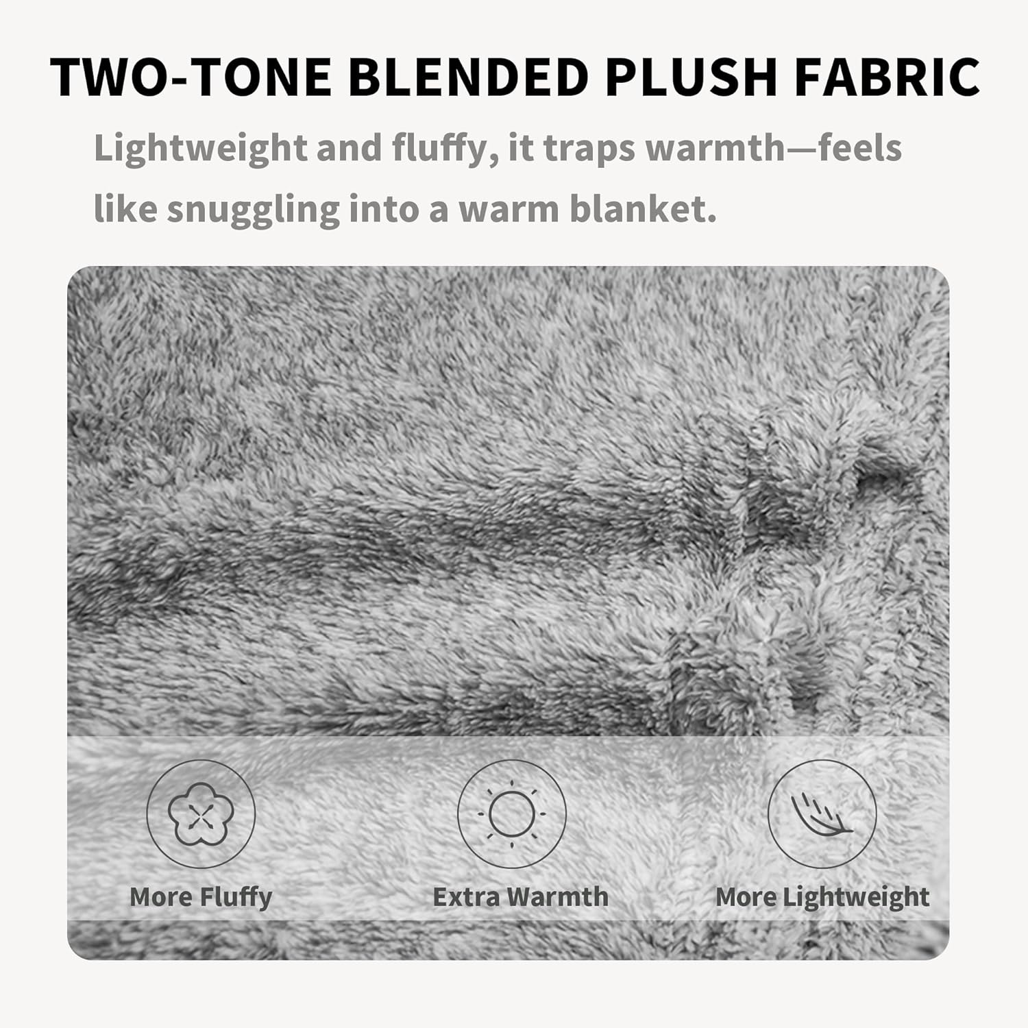 Snuggy Hooded Blanket for Adult, Wearable Blanket Hoodies for Women & Men Warm Cozy Sherpa Sweatshirt with Giant Pocket - Image 2