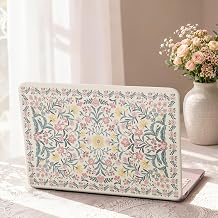 iCasso for MacBook Neo Case 13 inch 2026 Model A3404 with A18 Pro Chip, Vintage Protective Hard Shell Case & Keyboard Cover & Screen Film, Pink Boho Floral