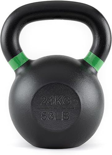 Miniatura 12 de Rage Fitness Single Cast Iron Kettlebell | Powder Coated - Wide Handle Weights for Core & Glute Workouts; Swings, Squats, Deadlifts; Strength,