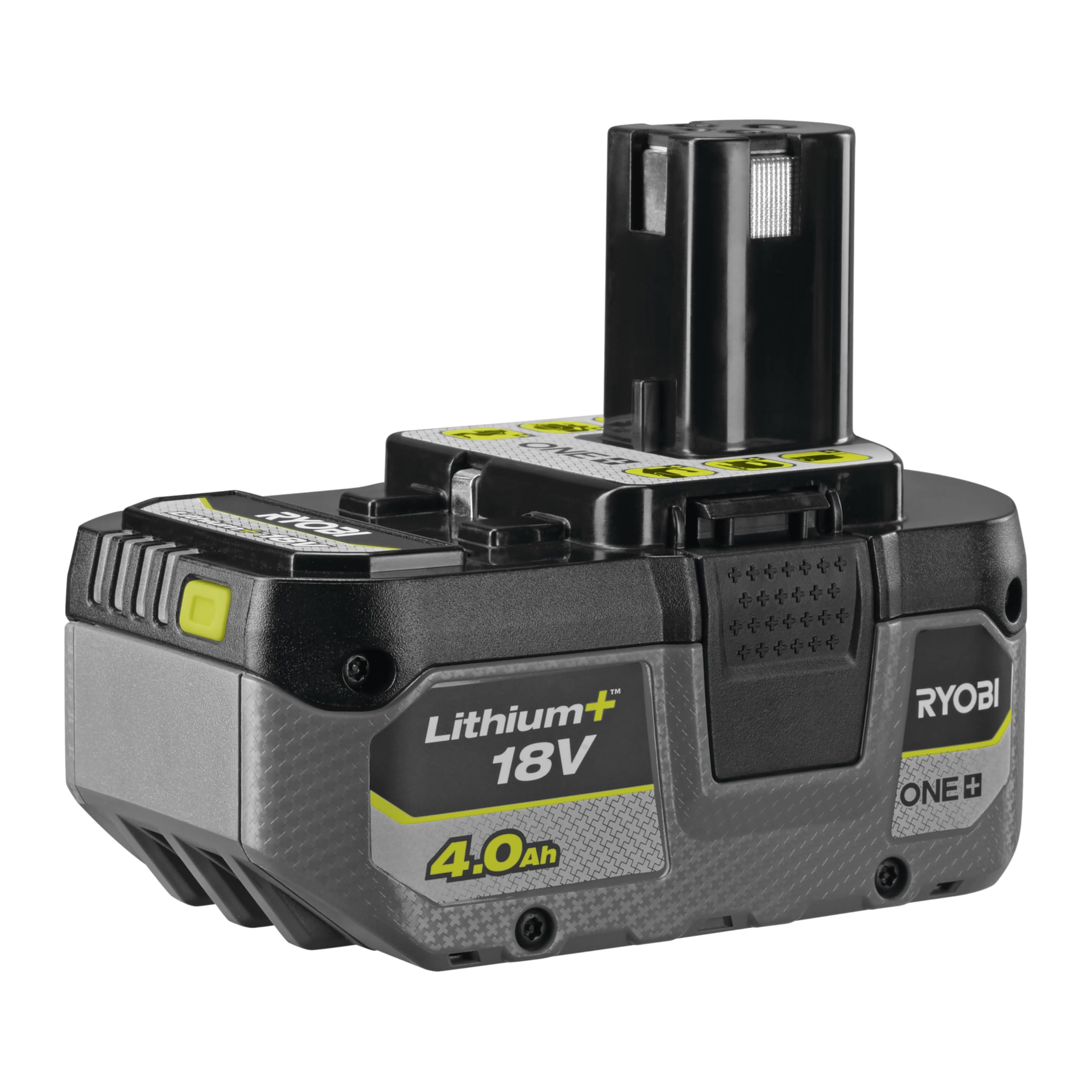 RYOBI Starterset RC18120-242X, 1 x Lithium+ Akku 18 V – 4,0 Ah, 1 x Kompakt-Lithium-Akku + 18 V 2,0 Ah und 1 x Ladegerät 2,0 A