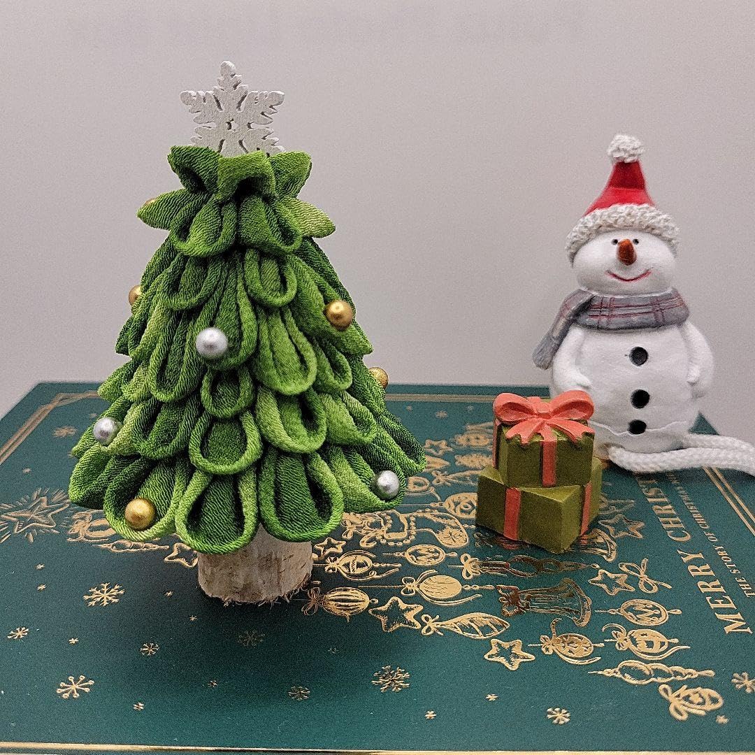 Amazon | ちりめんつまみ細工 クリスマスツリー S⑨