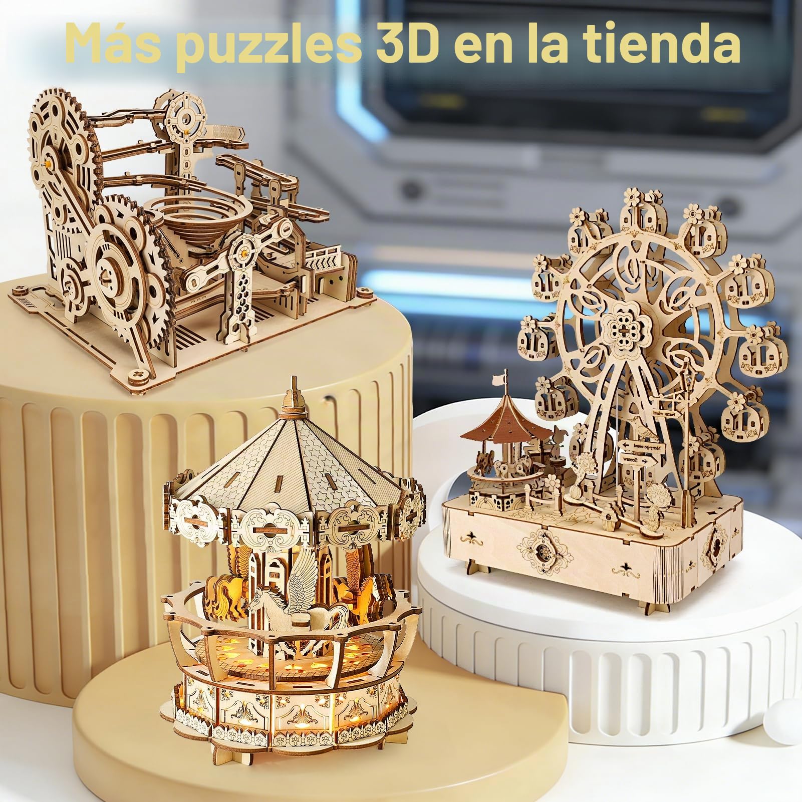 Puzzle 3D Madera Adultos - Teléfono Antiguo Maquetas para Construir Adultos - Puzzle 3D Madera Manualidades Maquetas para Montar Regalo de Cumpleaños y Navidad