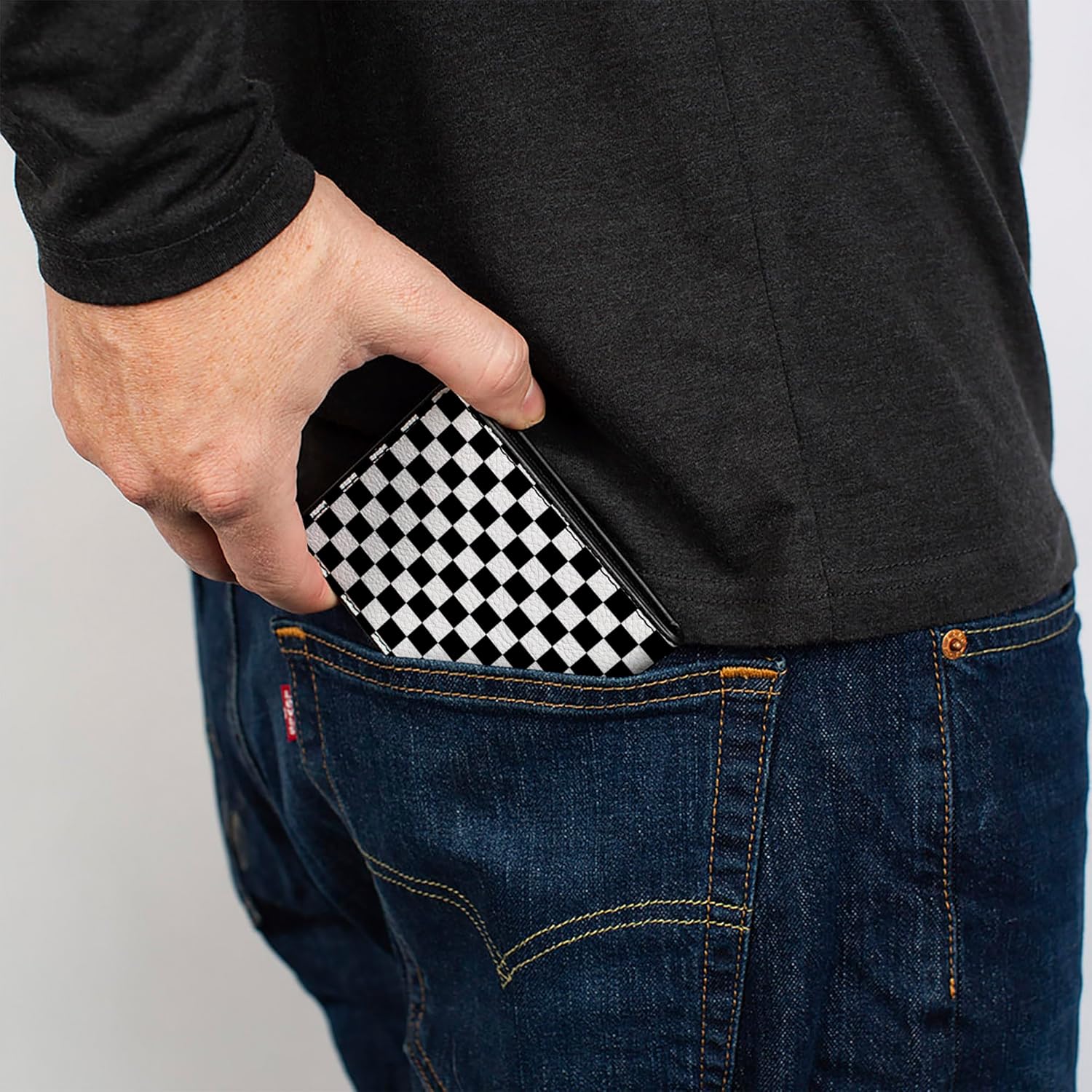 Buckle-Down Bifold Wallet Checkered - Image 6