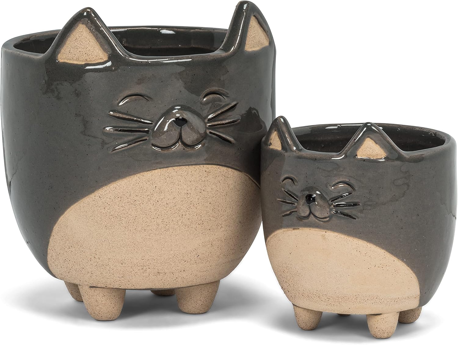 Abbott Collection Stoneware Cat on Legs Planter - Large (5" H)