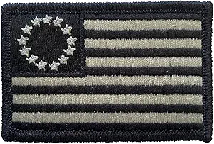 Gadsden and Culpeper Tactical Betsy Ross Flag Patch - 1 Rectangular Classic American Flag Patch