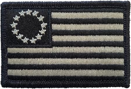 Gadsden and Culpeper Tactical Betsy Ross Flag Patch - 1 Rectangular Classic American Flag Patch