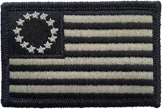 Gadsden and Culpeper Tactical Betsy Ross Flag Patch - 1 Rectangular Classic American Flag Patch