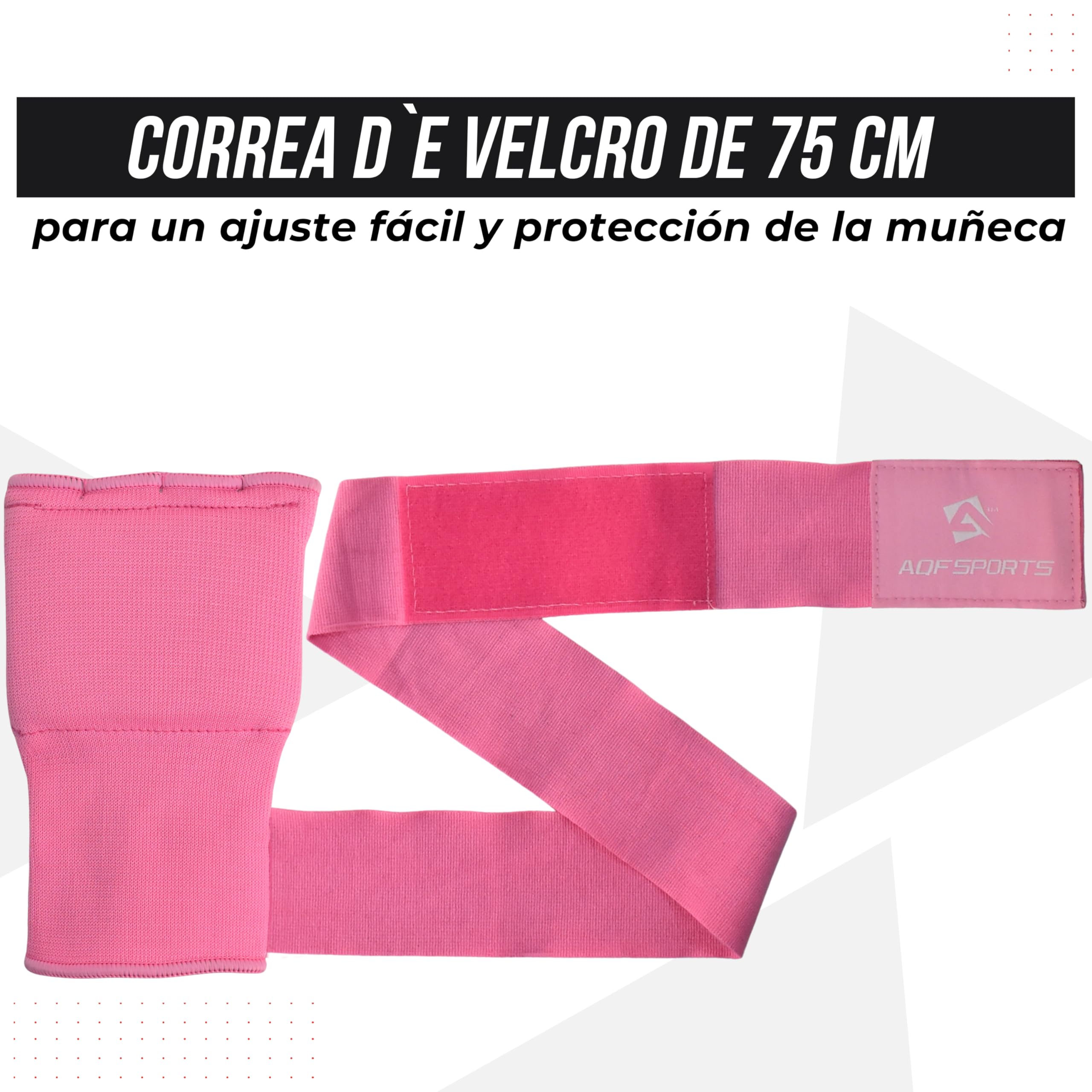 AQF Vendas Boxeo, Guantes Interiores, Muñecas Elásticas Tape Vendaje 75cm Largo, Wraps Protector Mano para Muay Thai, Taekwondo & MMA