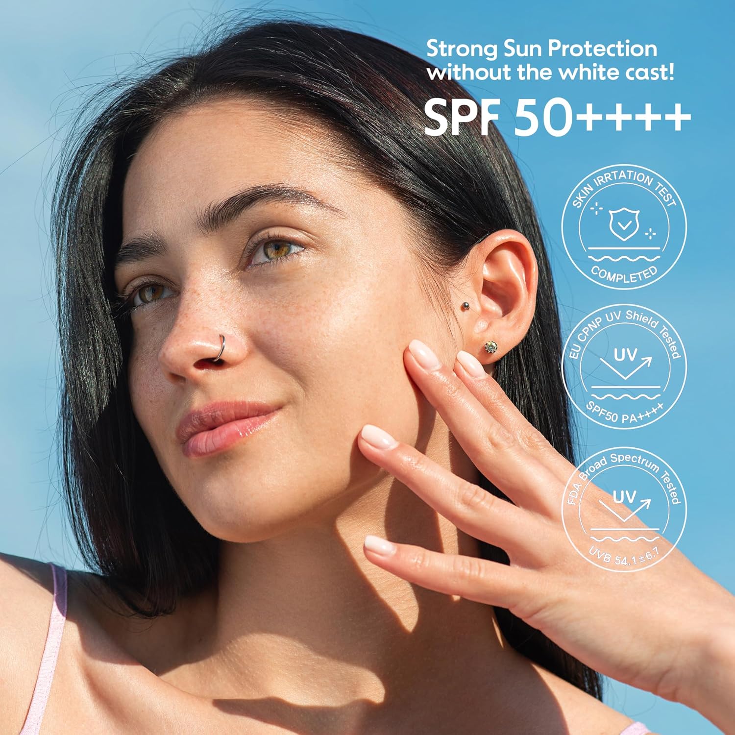 FRUDIA Blueberry Hydrating Air Fit Sunscreen SPF 50+ PA++++ | Ultra Lightweight and Moisturizing Korean Face Sunscreen with Blueberry, Triple Hyaluronic Acid, & Panthenol | No White Cast, 1.76 oz - Image 4