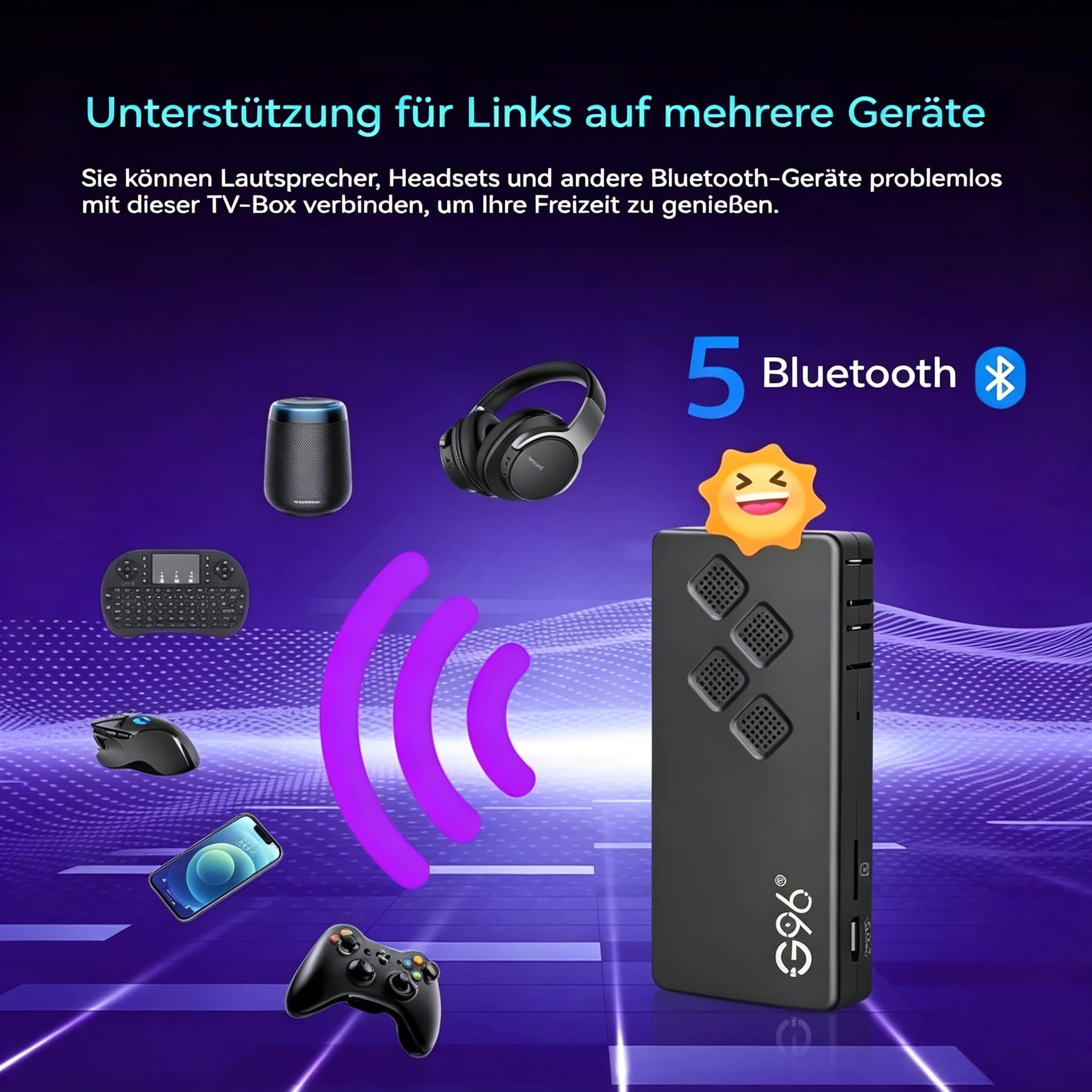 Flixy Smart TV Stick 2026 Nouvelle clé TV 4K Ultra HD HDMI sans abonnement, avec télécommande vocale, compatible avec tous les téléviseurs compatibles HDMI (2G + 8G)