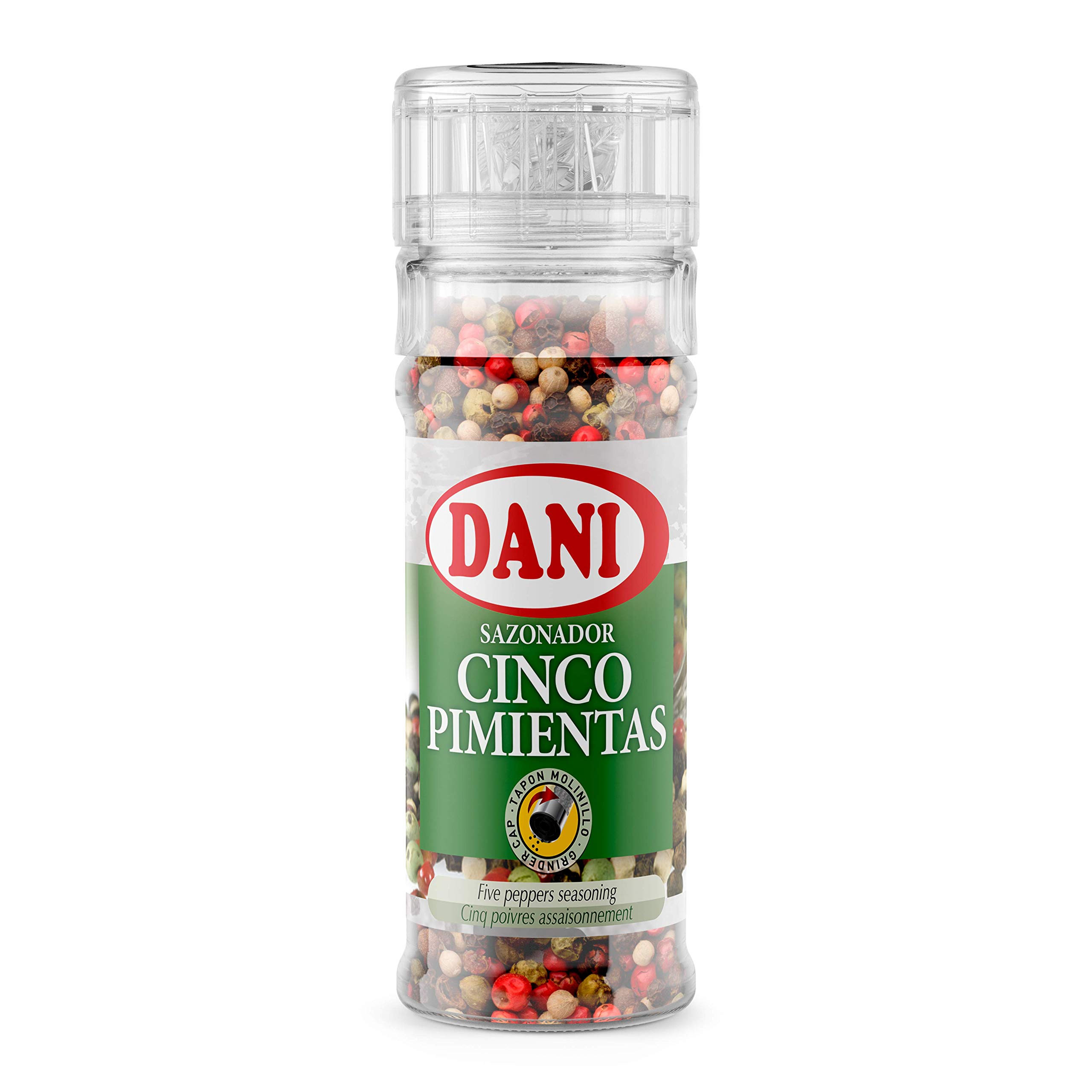 Dani Cinq Poivrons avec Broyeur Assaisonnement, 40 g, 1 Unité